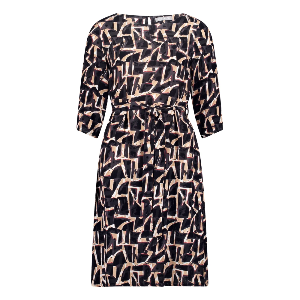 Betty & Co Casual Jurk met 3 4 Mouwen Multicolor Dames
