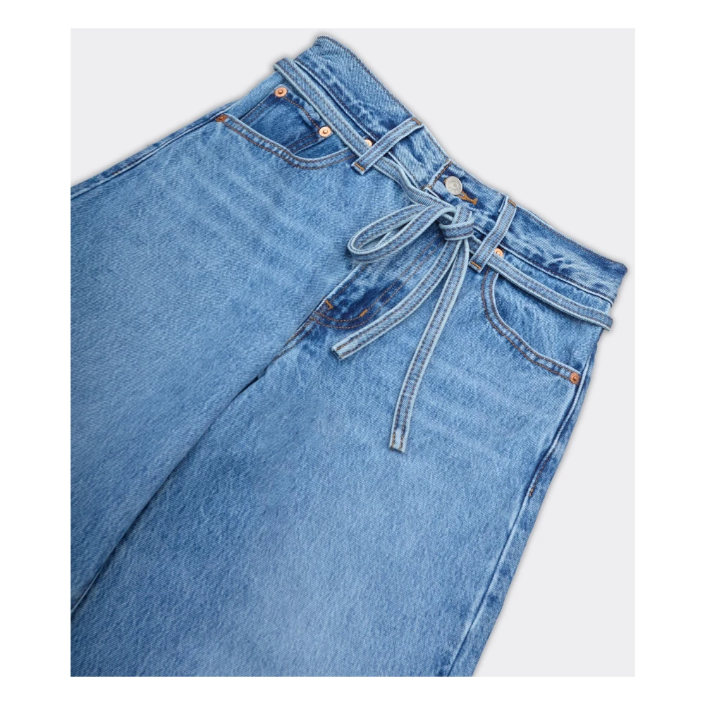 Levi's Women's Blue Jeans Woman Xl Straight Baggy Thanks Friend Med Indigo - Loose Fit Jeans - W28 L31 - Jeans