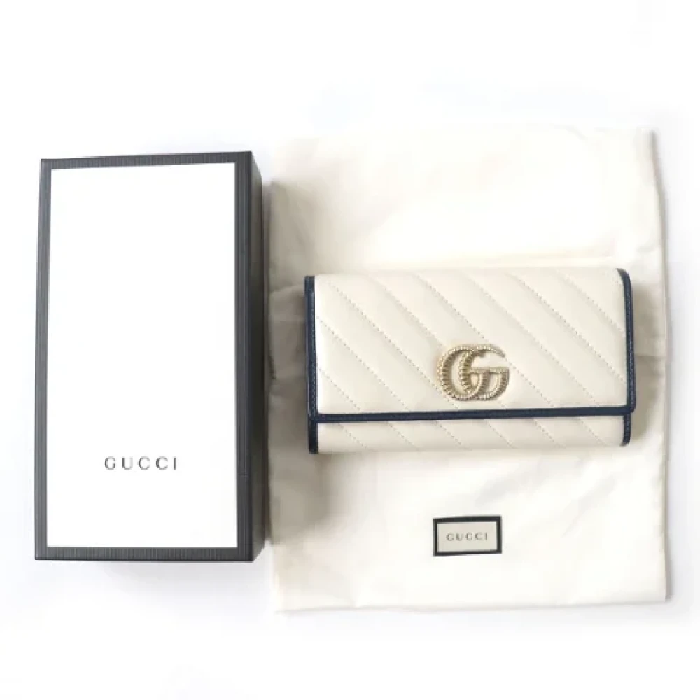 Gucci Vintage Pre-owned Leather wallets White Dames