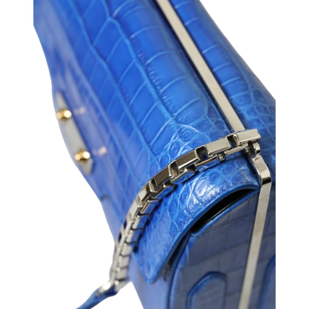 Balenciaga Chique Schoudertas met Alligator Ketting Blue Dames