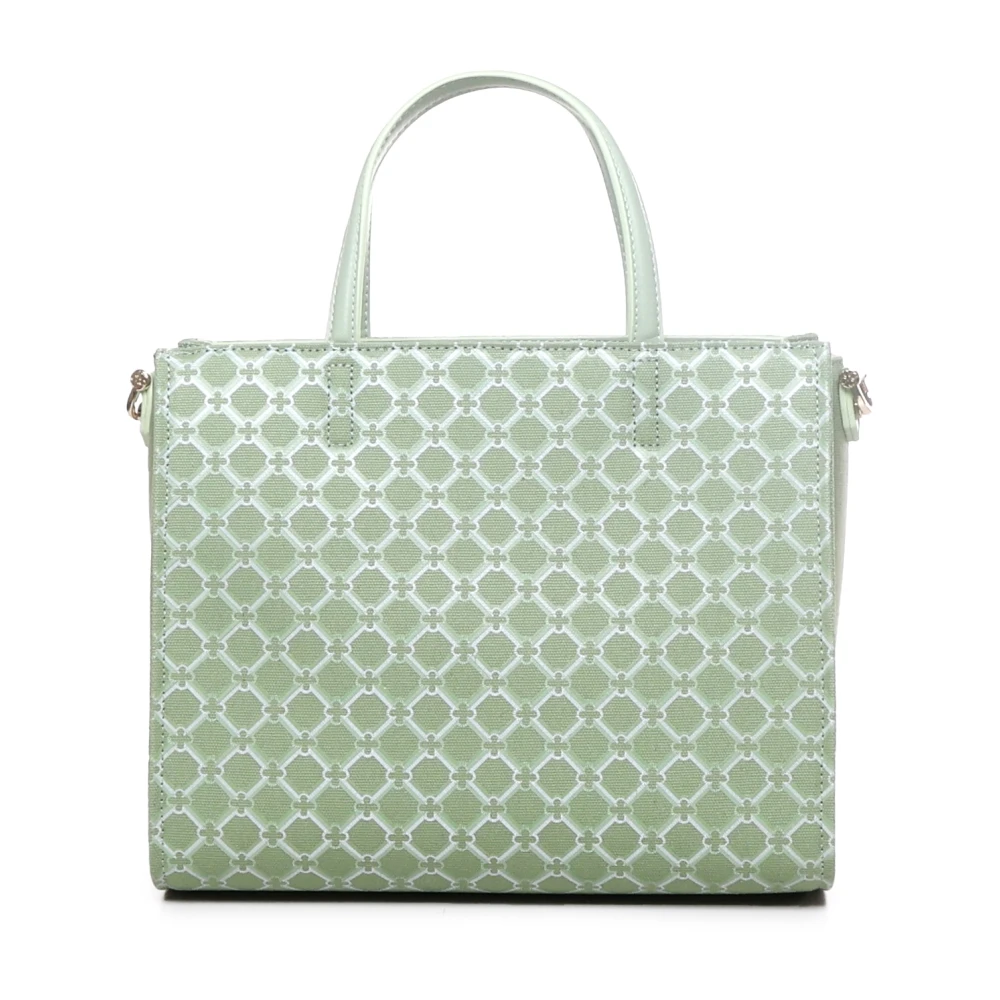 V73 Geometrische Print Eco-Vriendelijke Tas met Slogan Green Dames