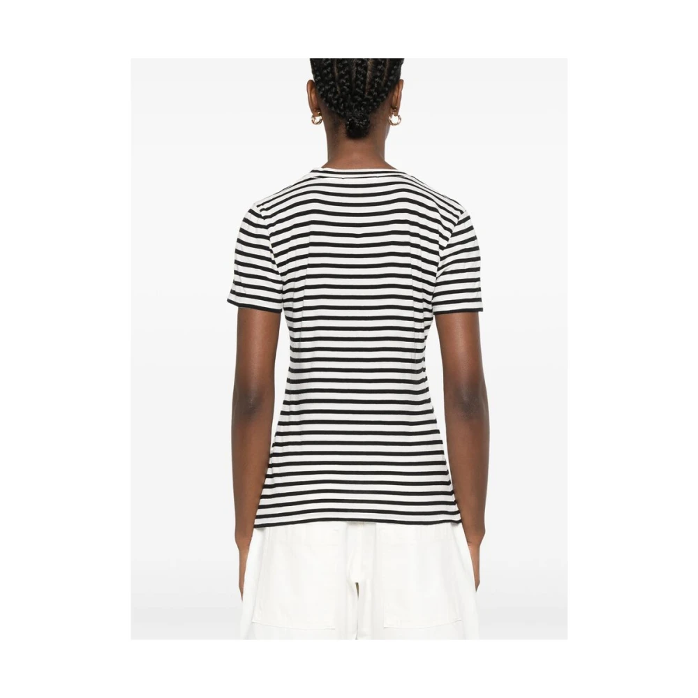 Nili Lotan Mariella T-shirt in zwart ivoor Black Dames
