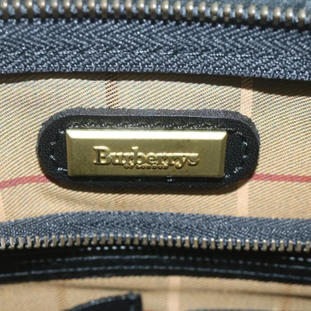 Burberry Vintage Pre-owned Leather clutches Black Dames