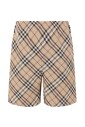 casual-beige-camel-checkered-bermuda-shorts
