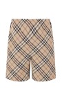 casual-beige-camel-checkered-bermuda-shorts