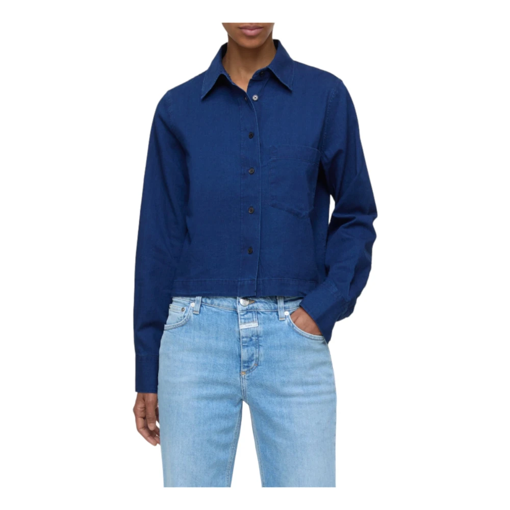 closed Denim Shirt Blauw Blue Dames