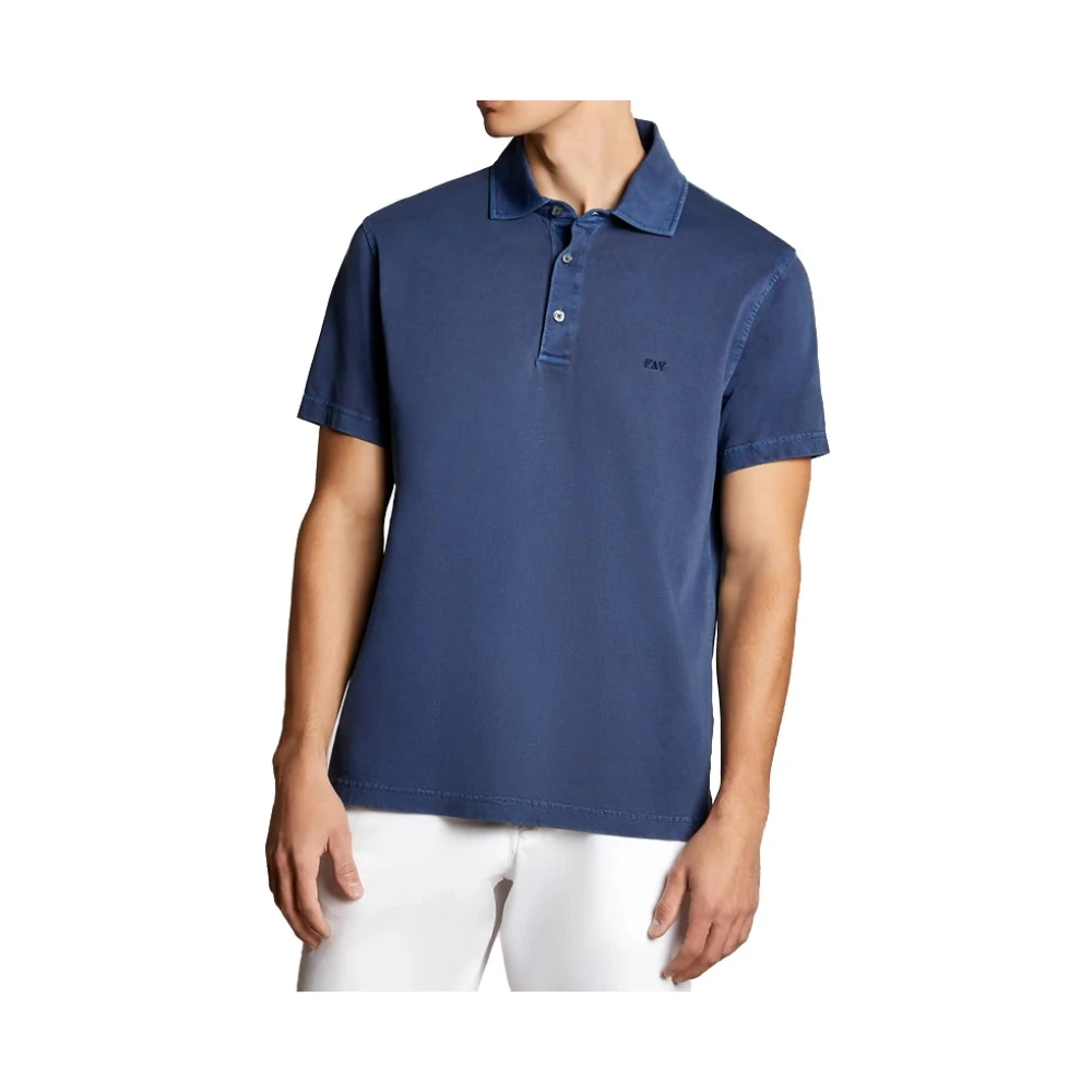 Fay - Tops > Polo Shirts - Blue - Fay - Modalova