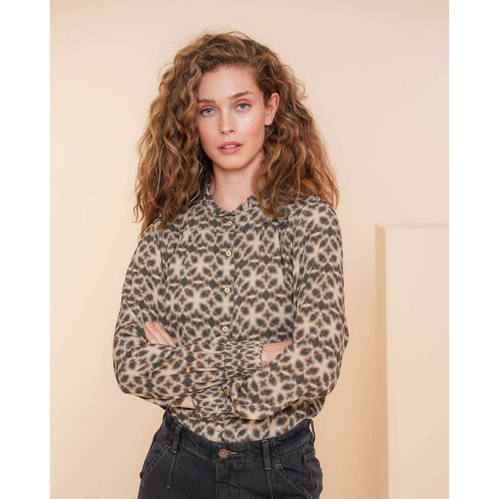 Geisha Elegante Blouse met Lange Mouwen Multicolor Dames