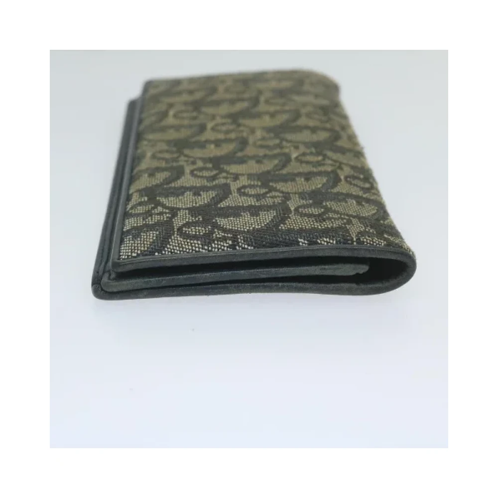 Dior Vintage Pre-owned Canvas wallets Blue Dames