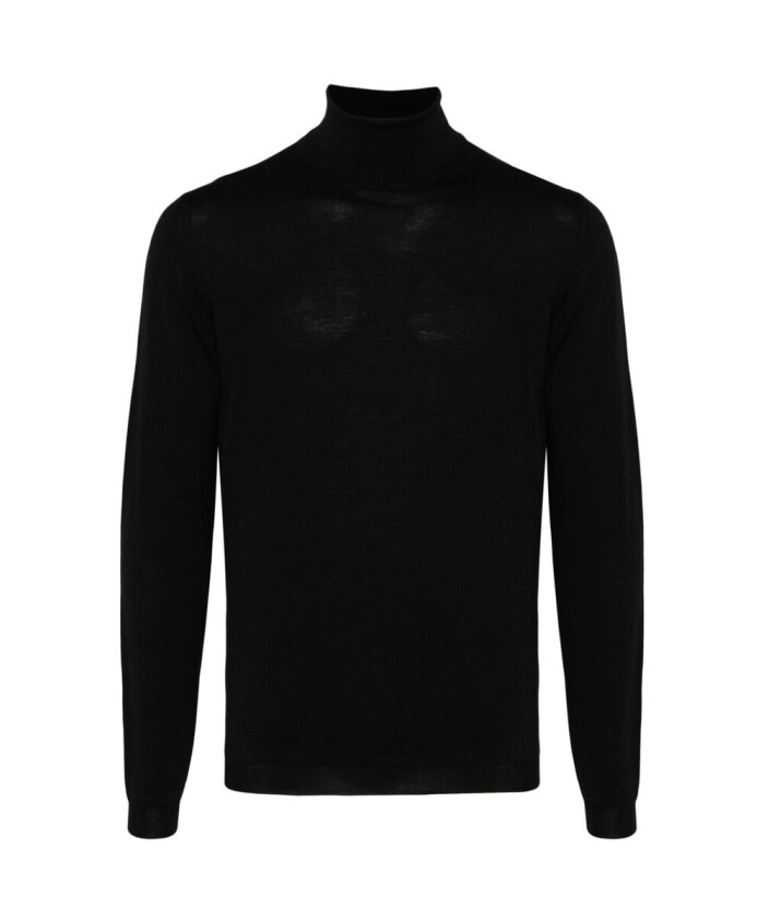 pull-noir-en-laine-merinos-a-col-roule
