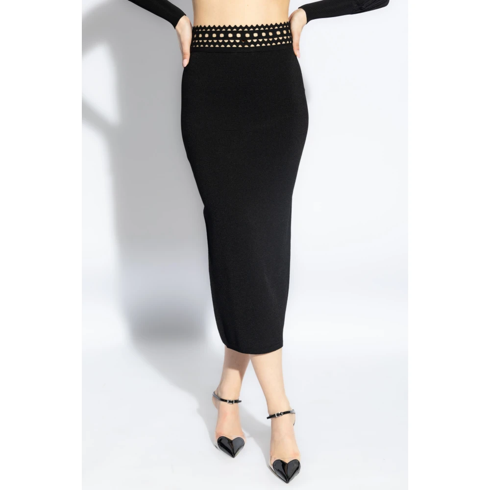 Alaïa Rok met decoratieve afwerking Black Dames