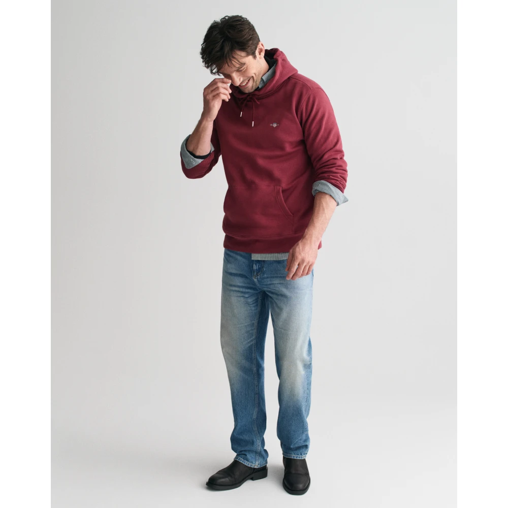 Gant Grafische hoodie met kangoeroezak Red Heren