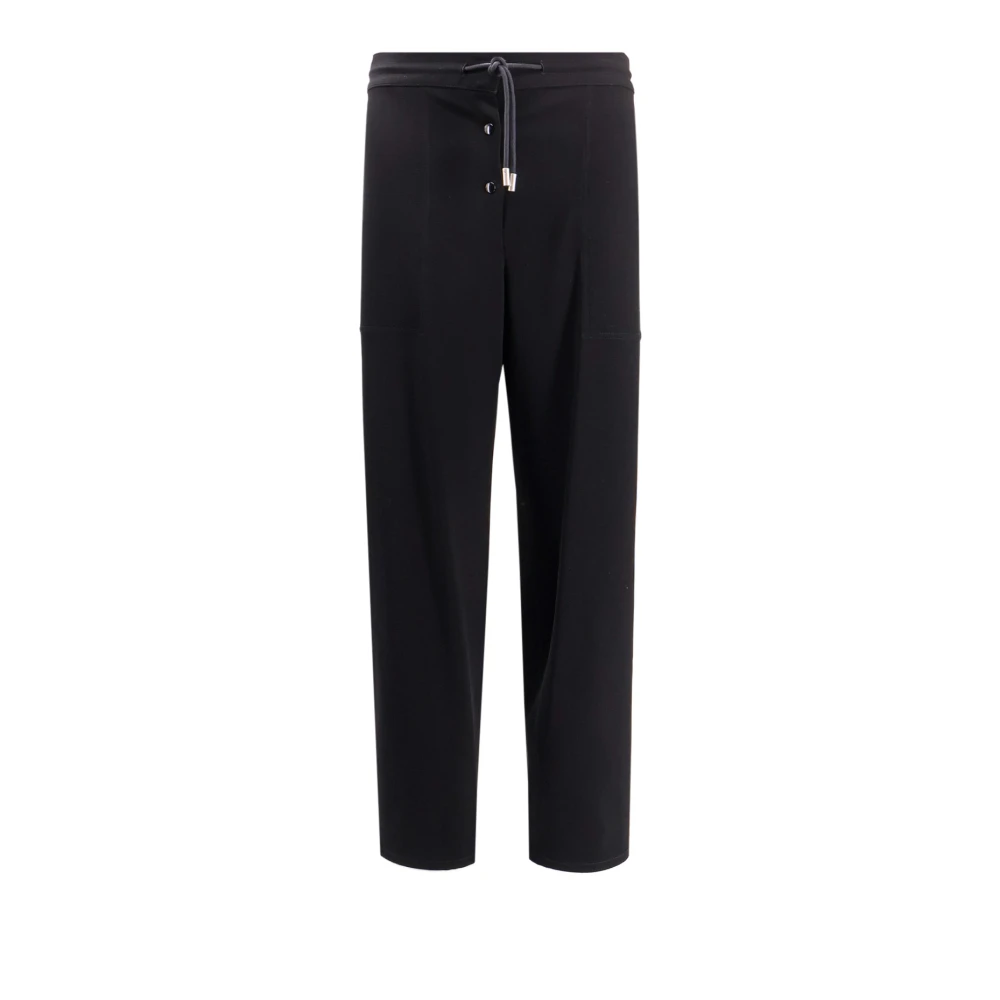 The Row Hoge taille wolblend broek Black Dames