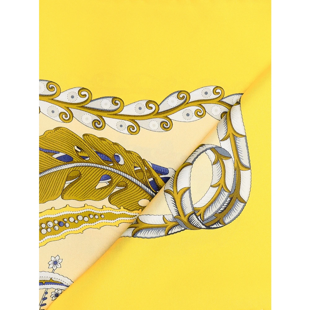 Salvatore Ferragamo Gele Foulard Sjaal Yellow Dames