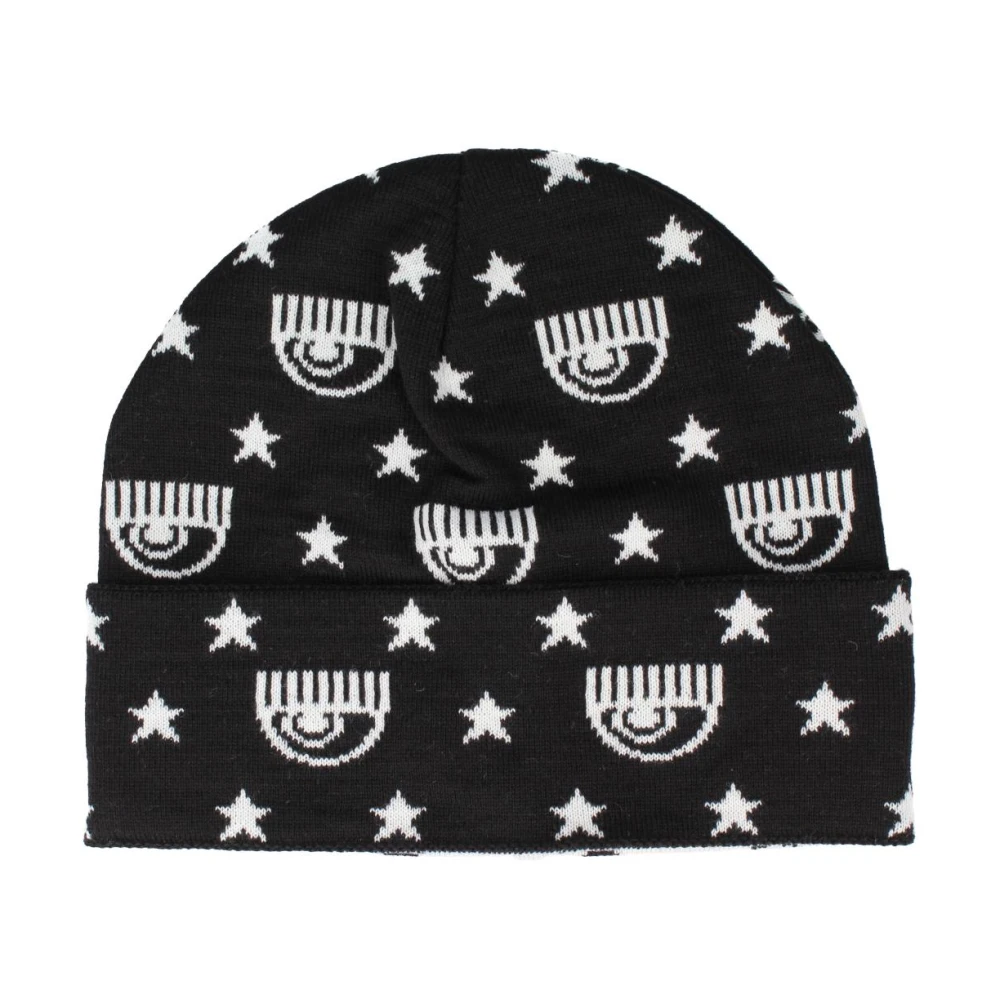 Chiara Ferragni Collection Kvinno Svart Accessoarer Dam, One Size, Mössa