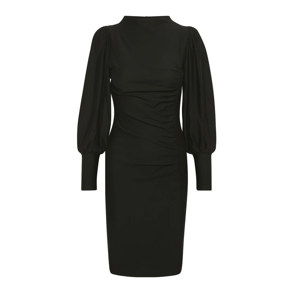 Gestuz Women's Black Puff Dress With Draped Details - Short Dresses - 2XS - Dresses