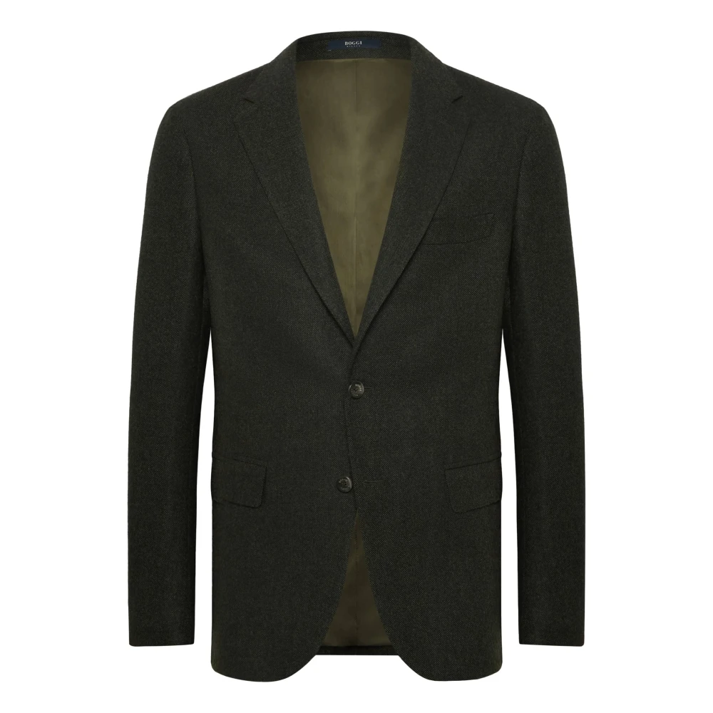 Boggi Milano Jas van stretch wolflanel Green Heren