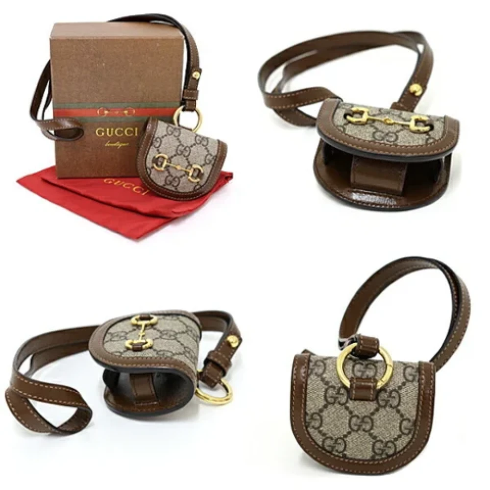 Gucci Vintage Pre-owned Canvas home-office Brown Dames