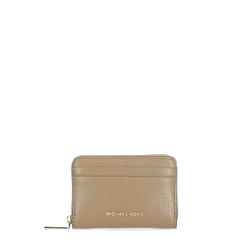 Michael Kors Leren kaarthouder met rits Brown Dames