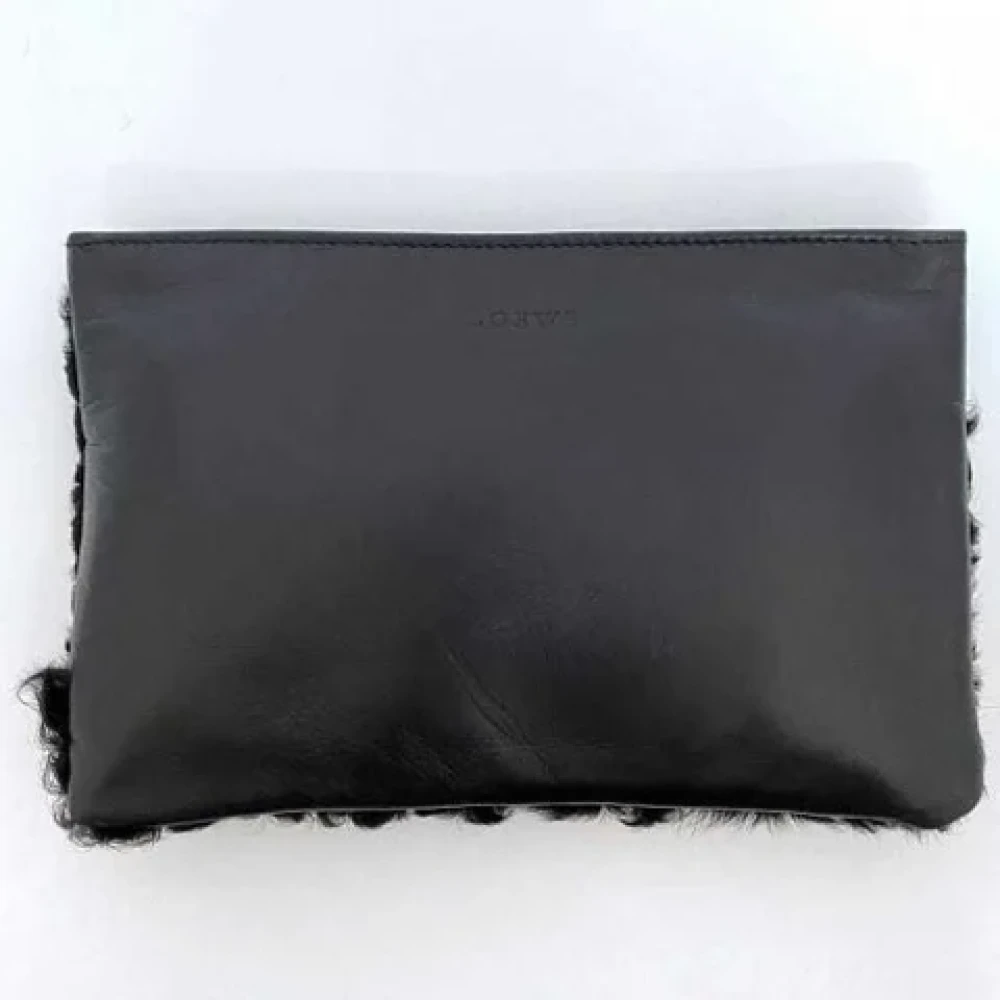 Loewe Pre-owned Leather clutches Black Dames