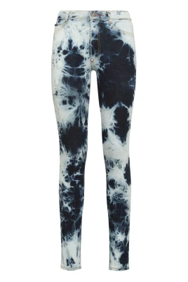 Bleached Denim High-Waist Jeggings