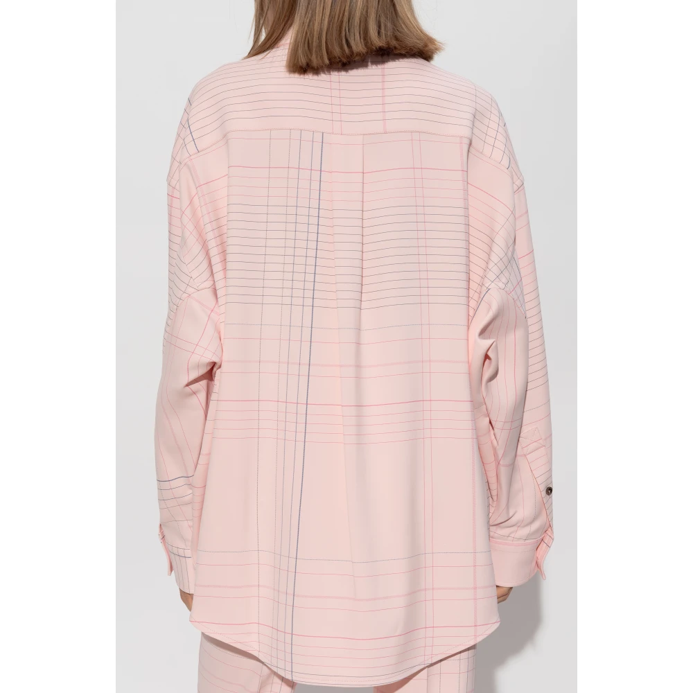 Bottega Veneta Overhemd met ruitpatroon Pink Dames