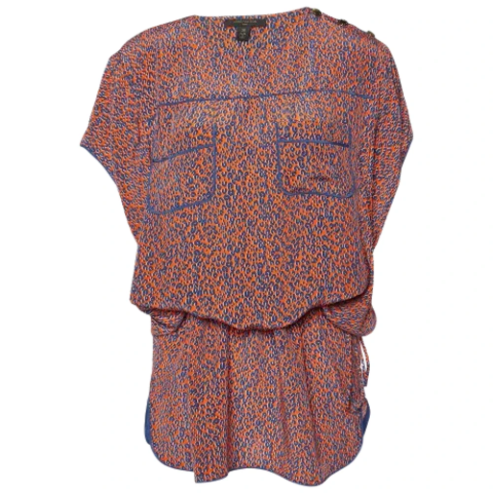 Louis Vuitton Vintage Pre-owned Silk dresses Orange Dames