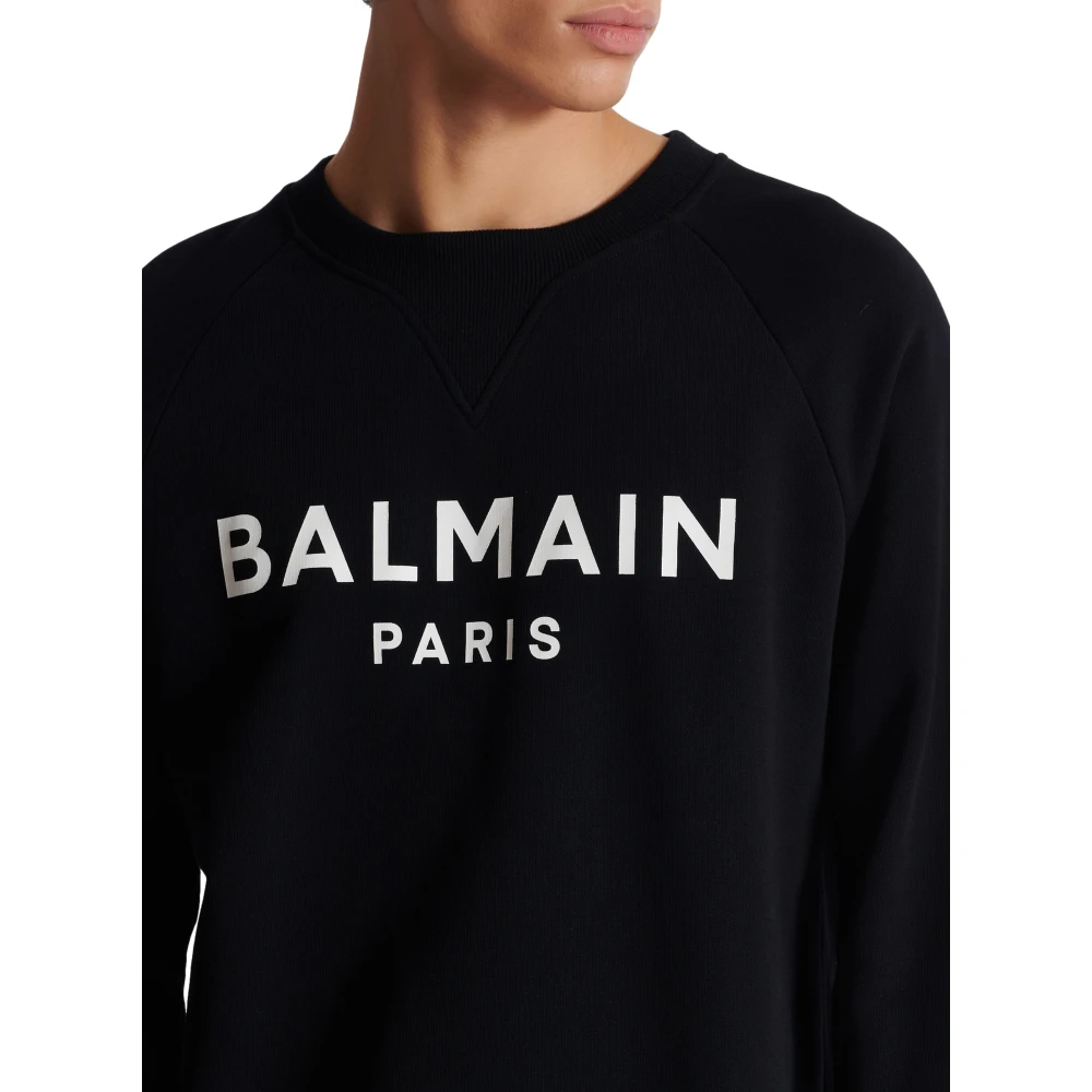 Balmain Paris bedrukte sweatshirt Black Heren