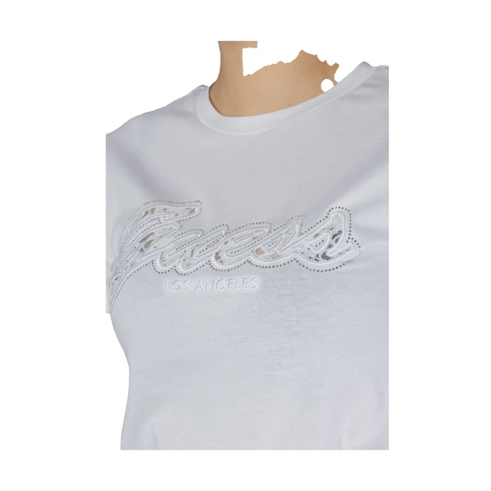 Guess Witte Katoenen Tops & T-Shirt White Dames