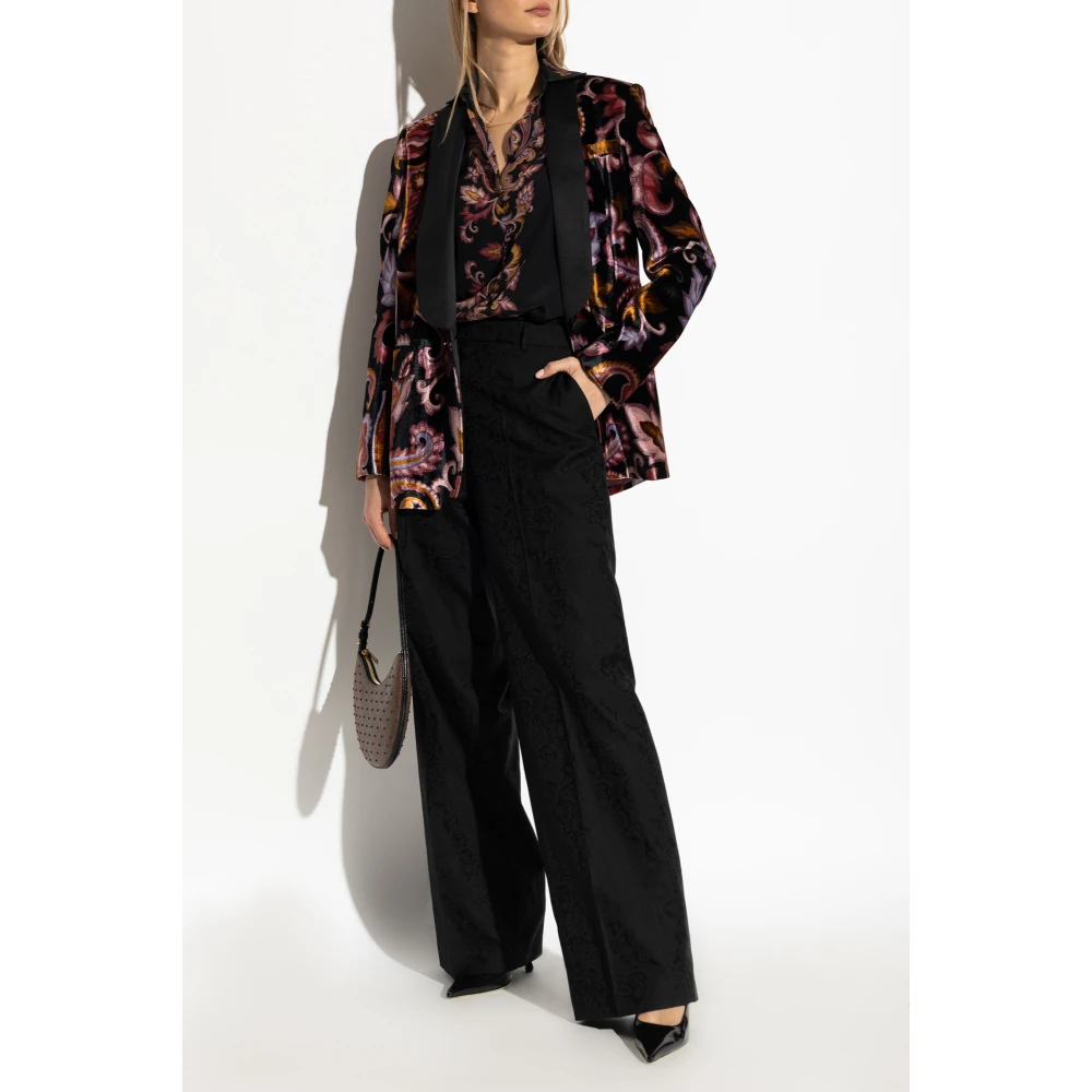 ETRO Gestreepte fluwelen blazer Multicolor Dames
