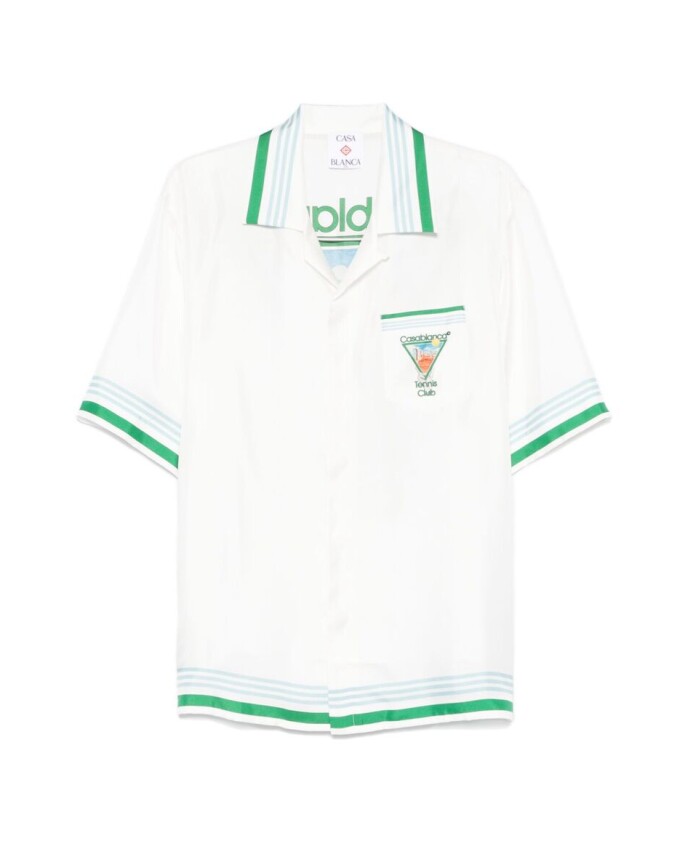 white-logo-print-cuban-collar-shirt