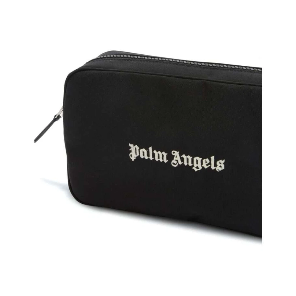 Palm Angels Zwarte Bum Bag met Logo Print Black Heren