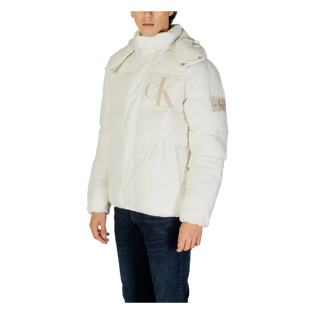 Calvin Klein Jeans Herenjassen Collectie: Herfst Winter White Heren