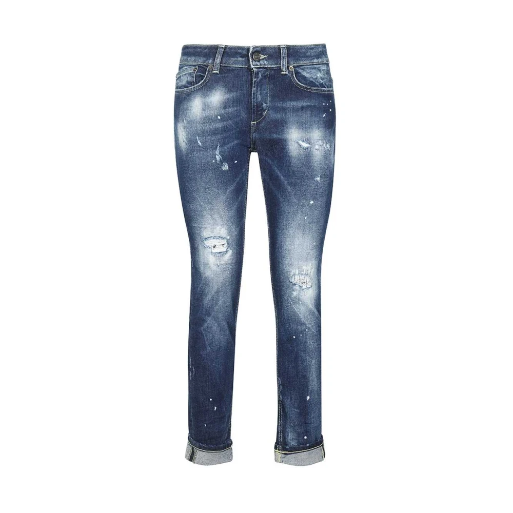 Dondup Distressed 5-Pocket Jeans Blue Dames