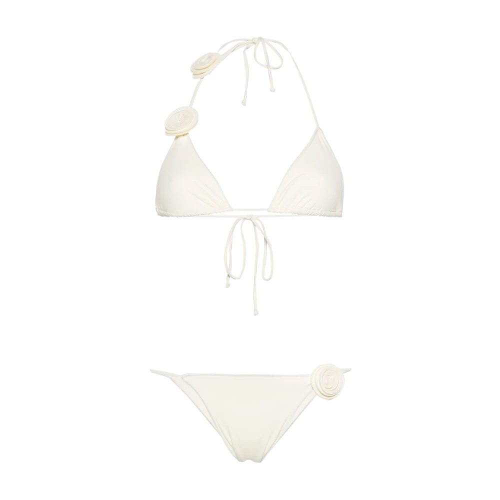 Blomsterapplikasjon Halterneck Bikini Sett