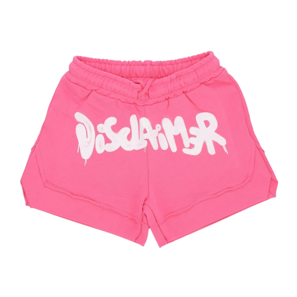 Disclaimer Fuchsia Streetwear Logo Shorts Pink Dames