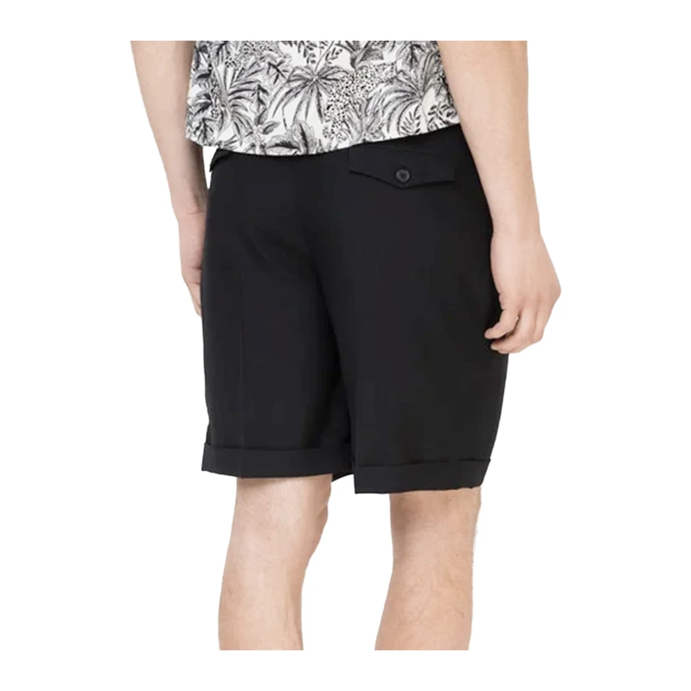 Saint Laurent Bermuda Wol Mohair Shorts Black Heren