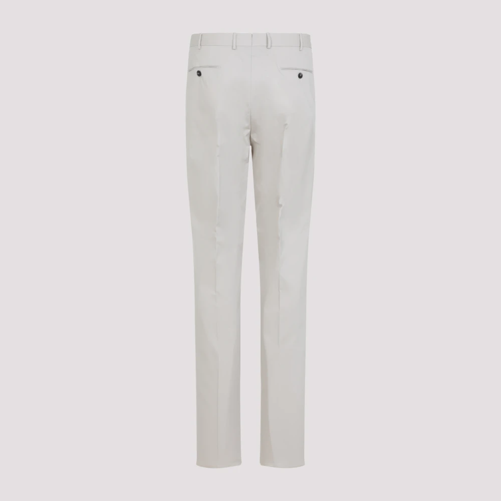 Ermenegildo Zegna Witte Katoenblend Broek White Heren