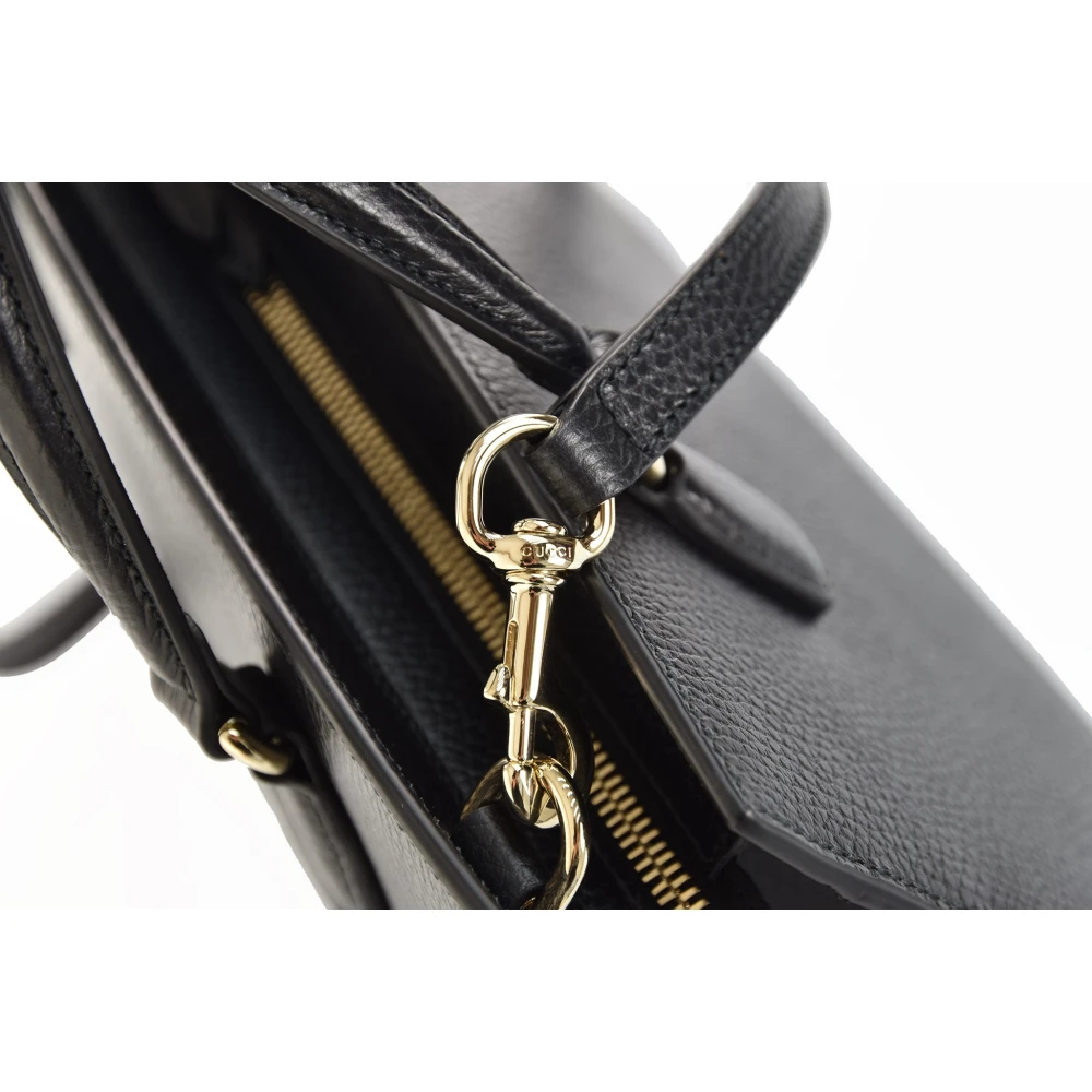 Gucci Soho Disco Top Handle Schoudertas van generfd leer Black Dames