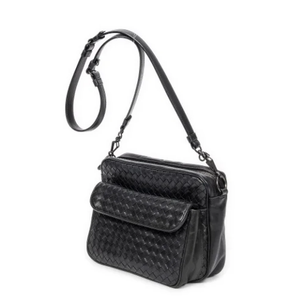 Bottega Veneta Vintage Pre-owned Leather shoulder-bags Black Dames