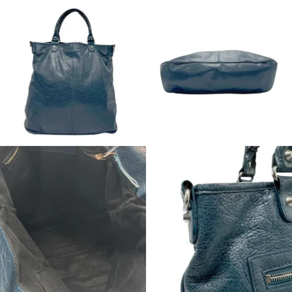Balenciaga Vintage Pre-owned Leather balenciaga-bags Blue Dames