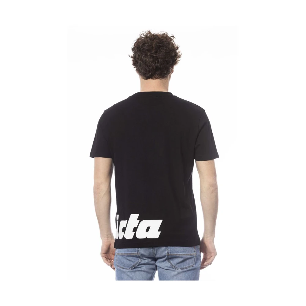 Invicta Zwart T-shirt met logo print Black Heren