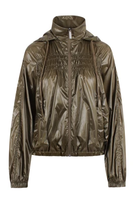 Lättviktsjacka i nylon med våt look