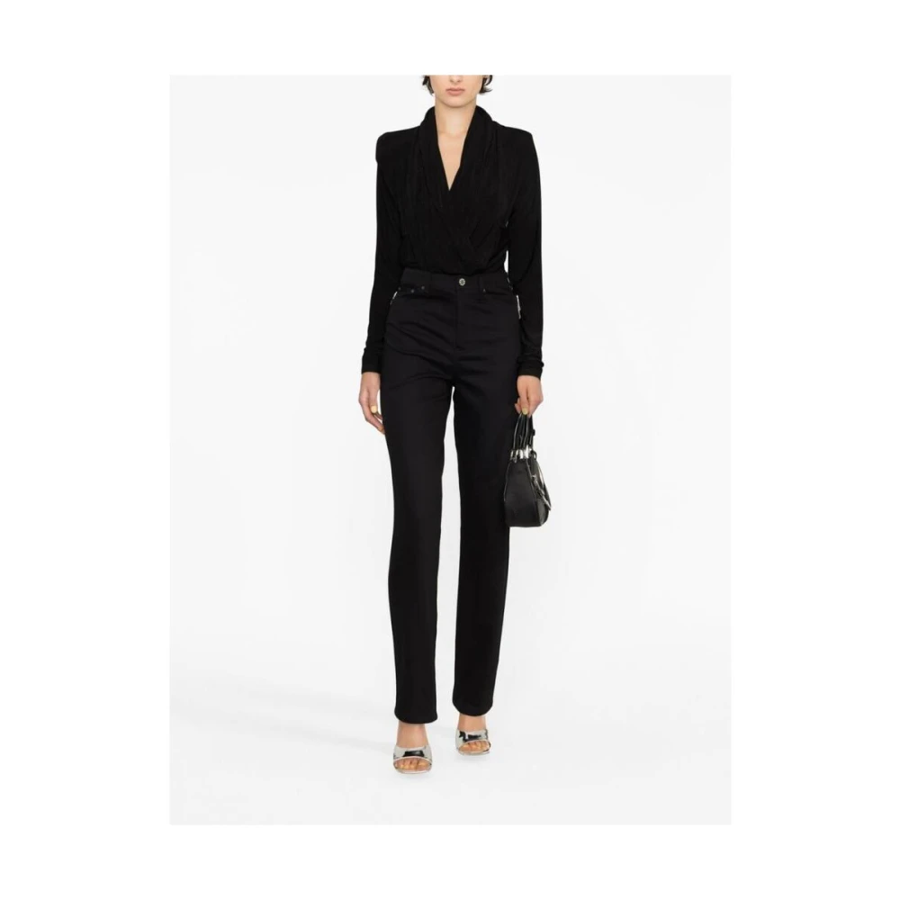 Rotate Birger Christensen Twill High Rise Broek Black Dames