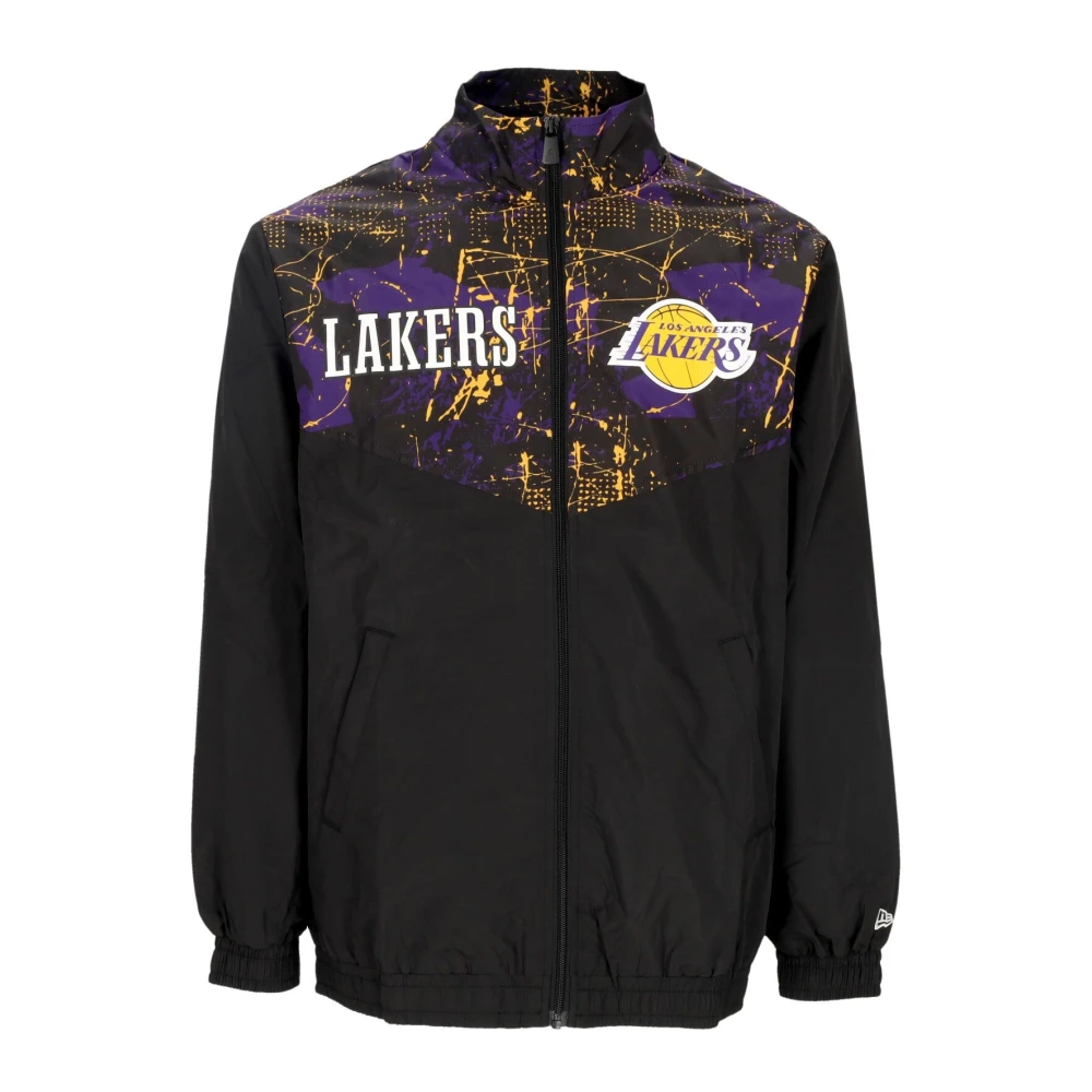 New era NBA All Over Print Track Jacket Black Heren