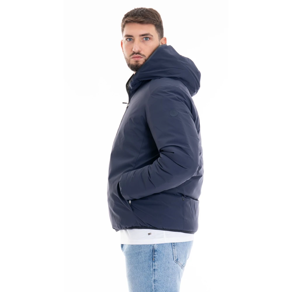 Save The Duck Omkeerbare Hoodie Herenjas Blue Heren