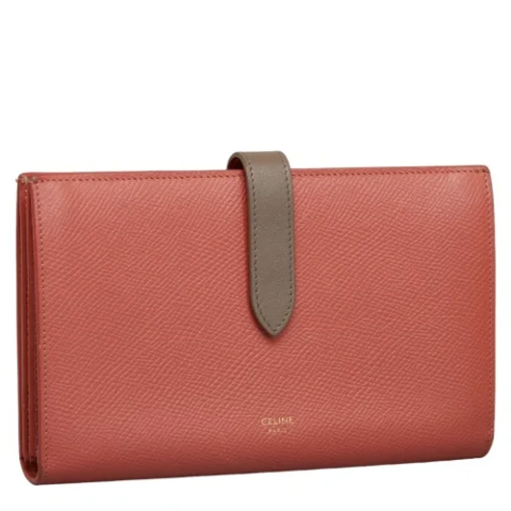 Celine Vintage Pre-owned Leather wallets Pink Dames
