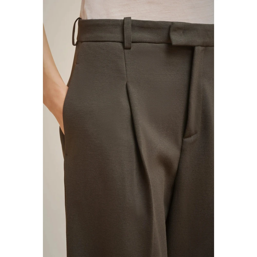 Liviana Conti Rechte Pijp Milano Gebreide Broek Green Dames