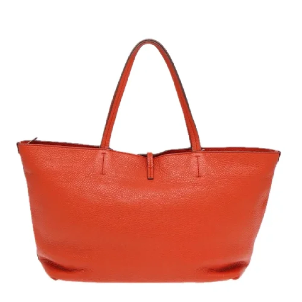 Salvatore Ferragamo Pre-owned Leather shoulder-bags Orange Dames