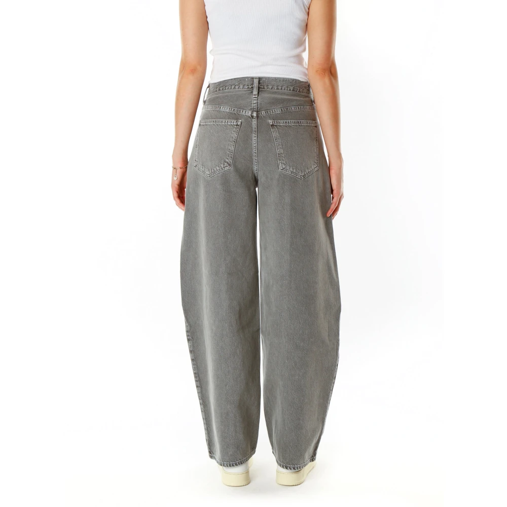 Agolde Hoge Taille Volumineuze Jeans Gray Dames